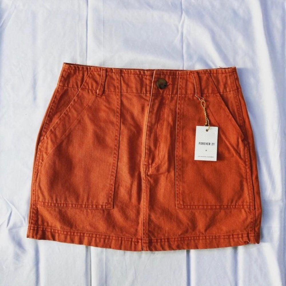 Forever 21 skirt rust orange